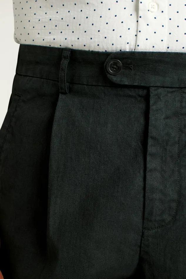 Men Coastal Linen Pant Jet Black Bonobos Seasonal Pants