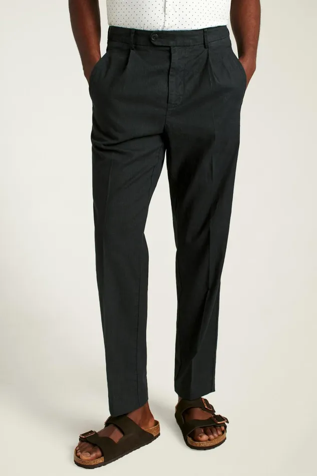 Men Coastal Linen Pant Jet Black Bonobos Seasonal Pants