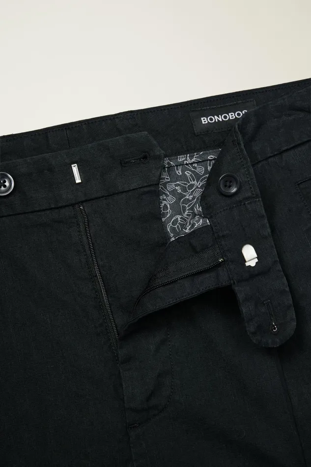 Men Coastal Linen Pant Jet Black Bonobos Seasonal Pants
