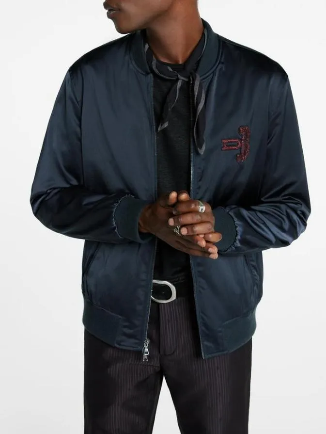 Men Coats And Jackets John Varvatos BOWIE BOMBER JACKET Navy