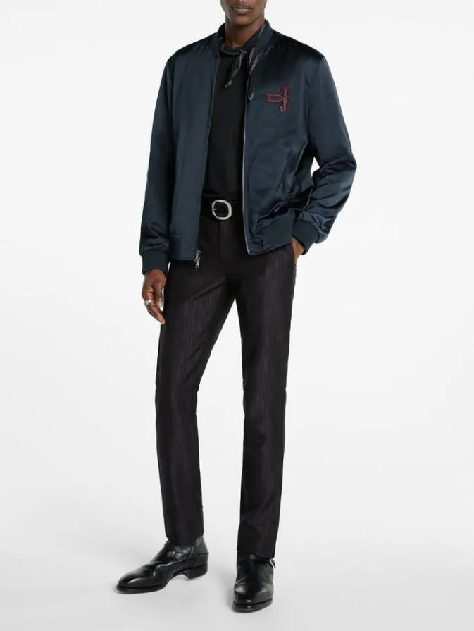 Men Coats And Jackets John Varvatos BOWIE BOMBER JACKET Navy