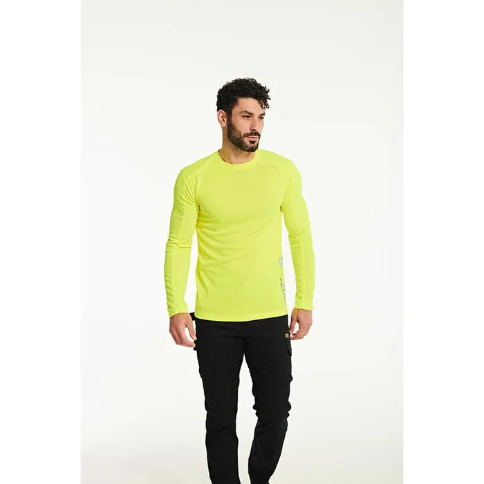 Men Coolmax Long Sleeve Tee Cat Footwear Tops and Outerwear