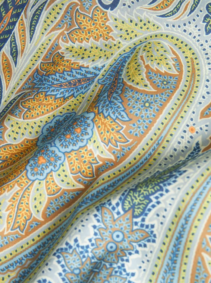 Men Cotton Shirt With Paisely Print Etro Shirts