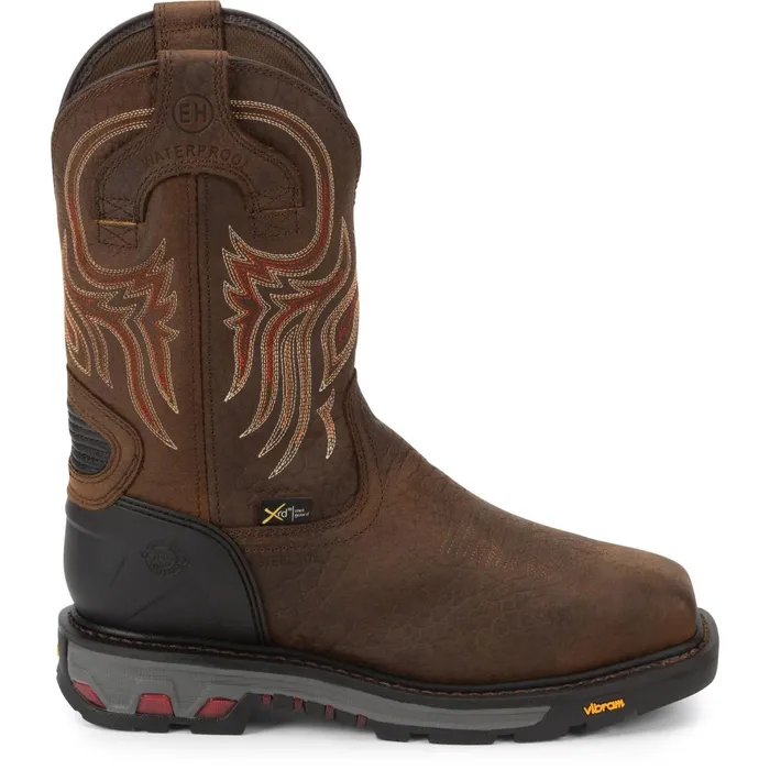 MEN Driscoll 11034 Waterproof Met Guard Steel Toe Pecan Justin Boots Work