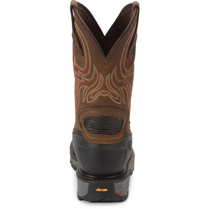 MEN Driscoll 11034 Waterproof Met Guard Steel Toe Pecan Justin Boots Work