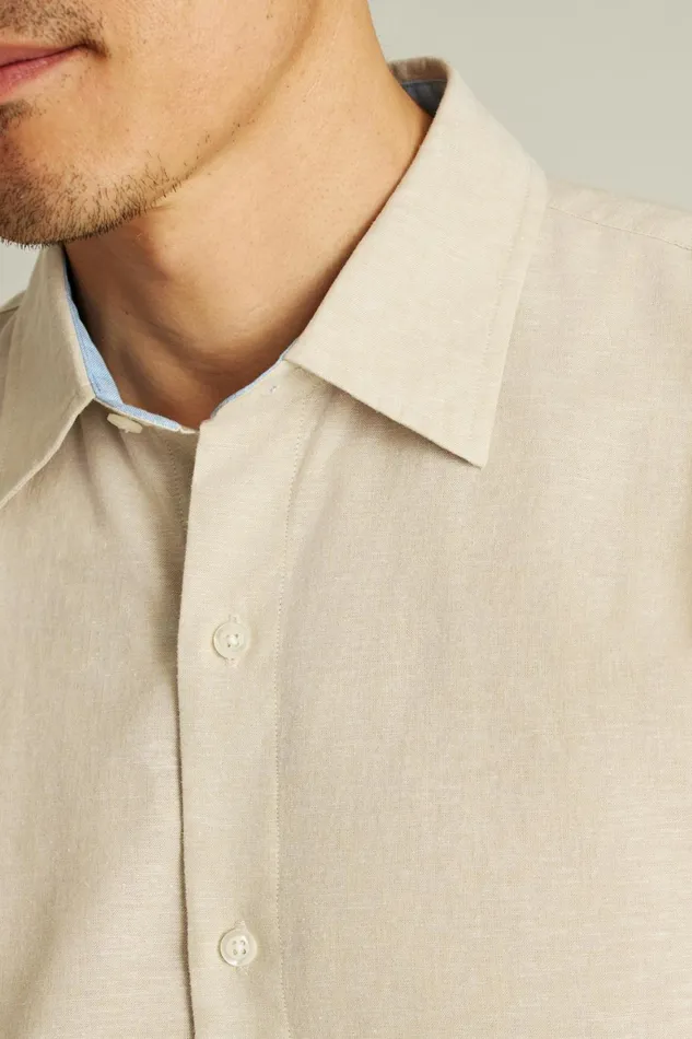 Men Easy Linen Shirt Khaki Bonobos Casual Shirts