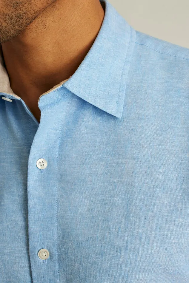 Men Easy Linen Shirt Light Blue Bonobos Casual Shirts