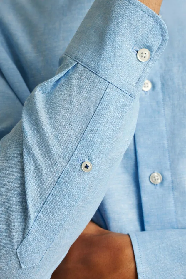 Men Easy Linen Shirt Light Blue Bonobos Casual Shirts