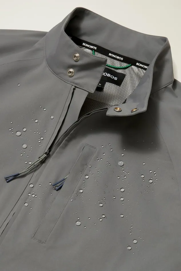 Men Elements Shell Golf Jacket Lava Smoke Dark Grey Bonobos Golf Outerwear and Layering