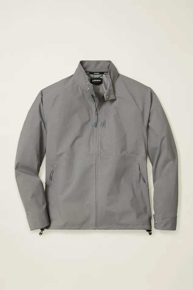 Men Elements Shell Golf Jacket Lava Smoke Dark Grey Bonobos Golf Outerwear and Layering