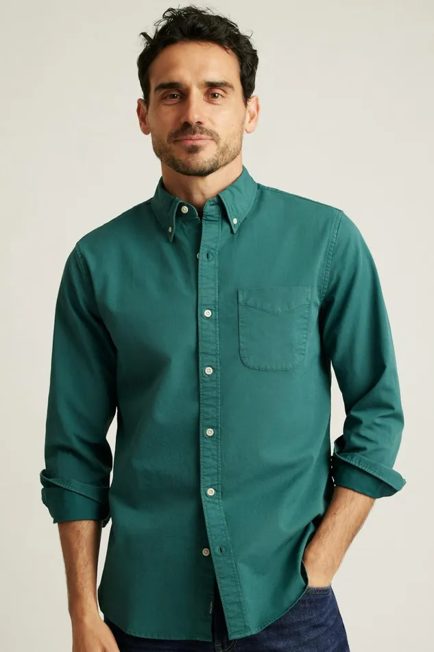 Men Everyday Bedford Shirt Jasper Green Bonobos Casual Shirts
