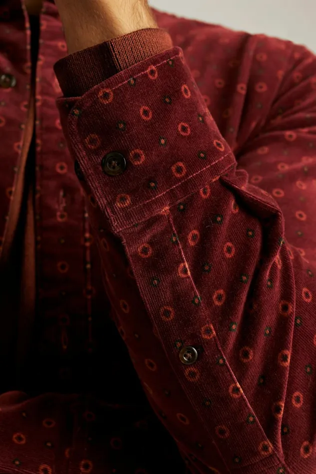 Men Everyday Corduroy Shirt Burgundy Big Sky Geo Bonobos Casual Shirts
