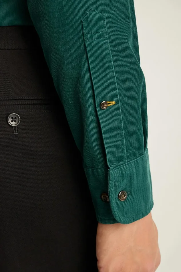 Men Everyday Corduroy Shirt Emerald Green Bonobos Casual Shirts