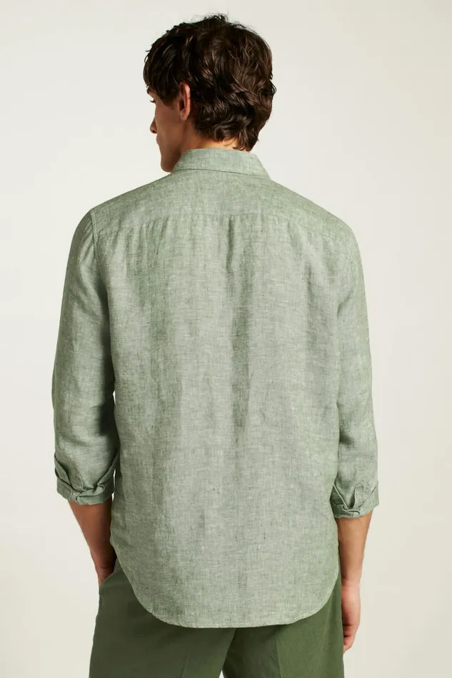 Men Everyday Linen Popover Green Juice Bonobos Casual Shirts