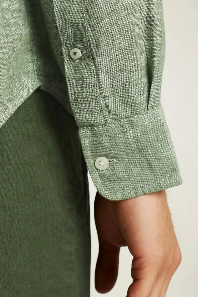 Men Everyday Linen Popover Green Juice Bonobos Casual Shirts