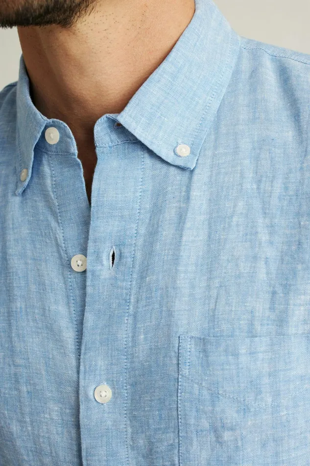 Men Everyday Linen Shirt Beau Blue Bonobos Casual Shirts
