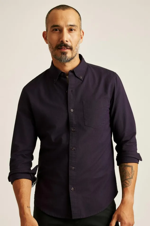 Men Everyday Oxford Shirt Dark Purple Bonobos Casual Shirts