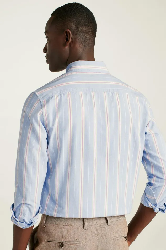 Men Everyday Oxford Shirt Hazy Blue Milos Stripe Bonobos Casual Shirts