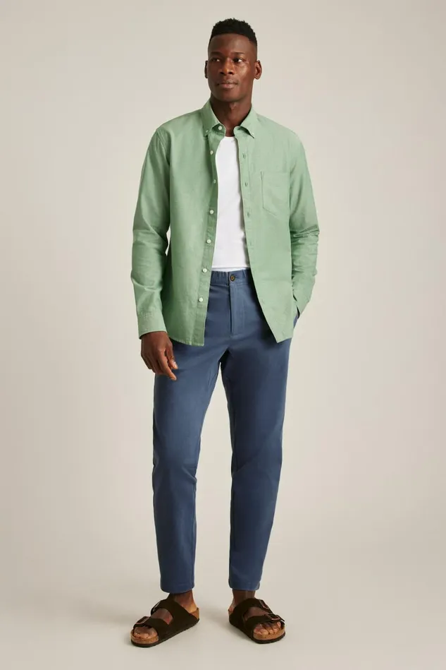 Men Everyday Oxford Shirt Sage Green Bonobos Casual Shirts