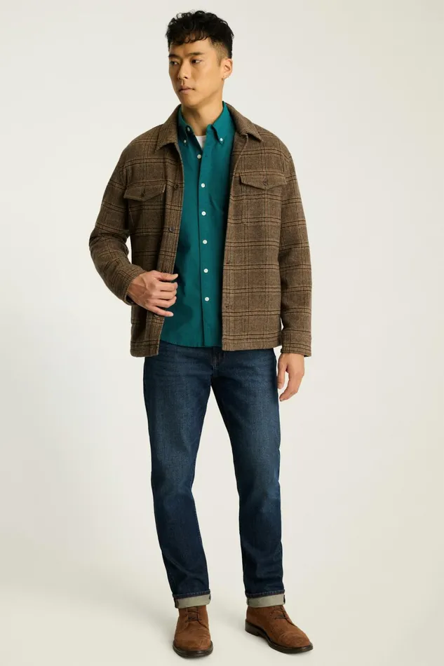 Men Everyday Oxford Shirt Winter Teal Bonobos Casual Shirts