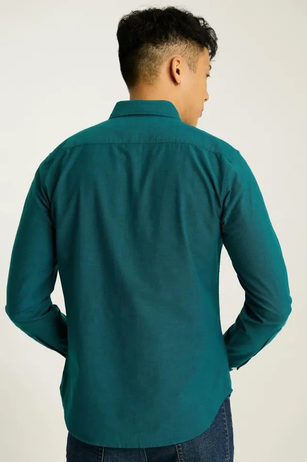 Men Everyday Oxford Shirt Winter Teal Bonobos Casual Shirts