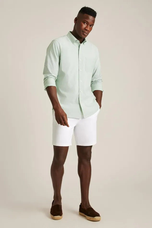 Men Everyday Shirt English Ivy Green Texture Bonobos Casual Shirts