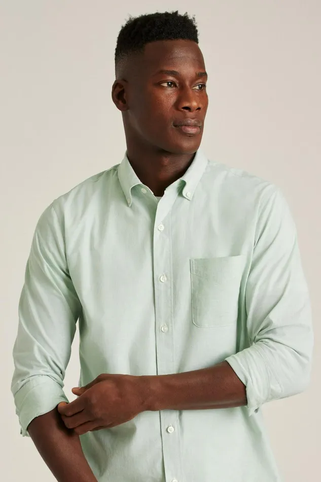 Men Everyday Shirt English Ivy Green Texture Bonobos Casual Shirts