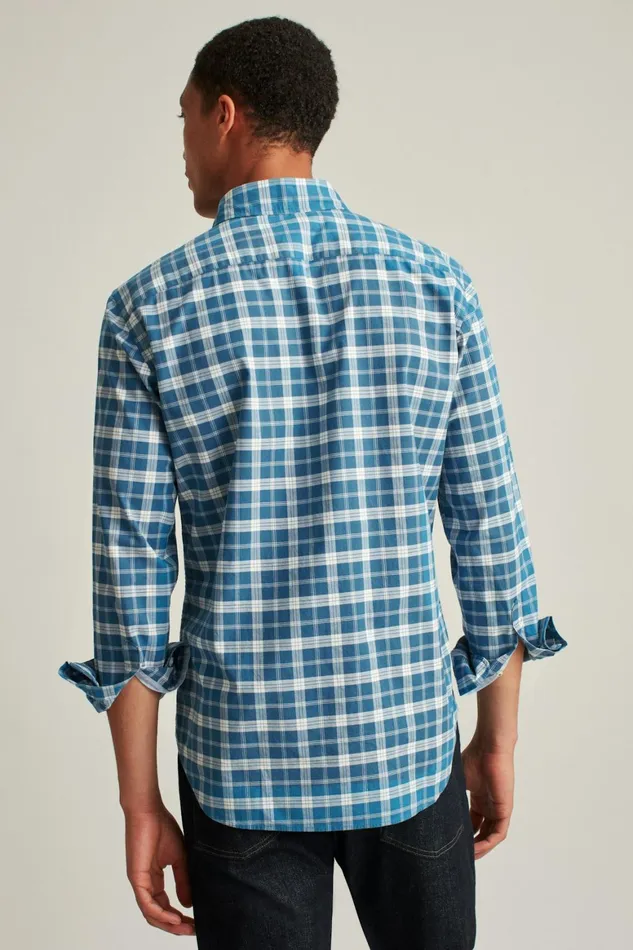 Men Everyday Shirt Navy Springs Plaid Bonobos Casual Shirts