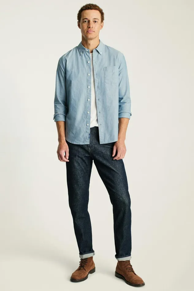 Men Everyday Shirt Ocean Blue Neps Bonobos Casual Shirts