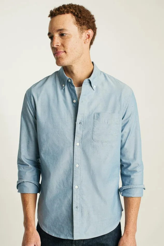 Men Everyday Shirt Ocean Blue Neps Bonobos Casual Shirts