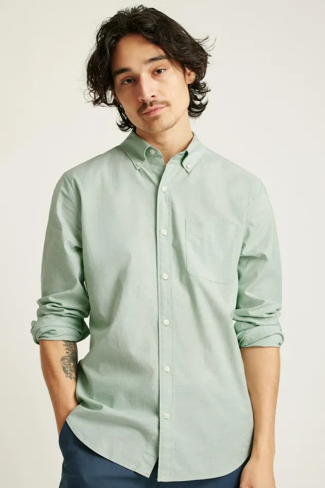 Men Everyday Shirt Sage Green End On End Bonobos Casual Shirts