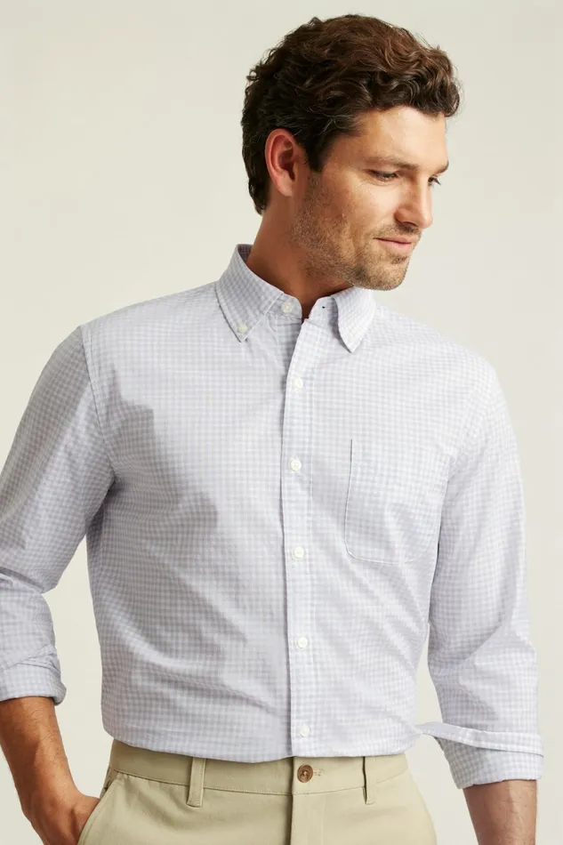 Men Everyday Shirt Violet Mini Gingham Bonobos Casual Shirts