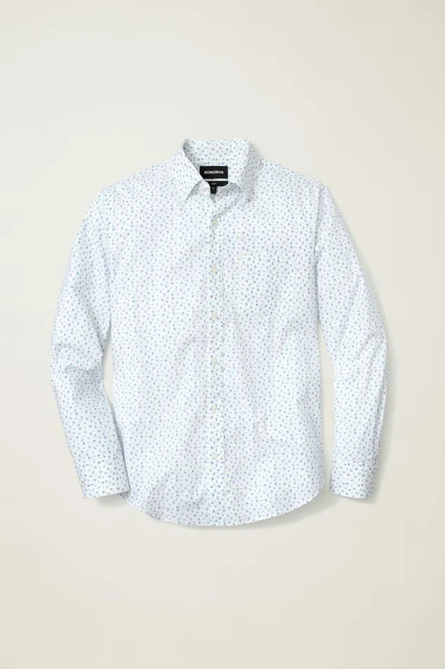 Men Everyday Shirt White And Blue Honeymoon Bonobos Casual Shirts