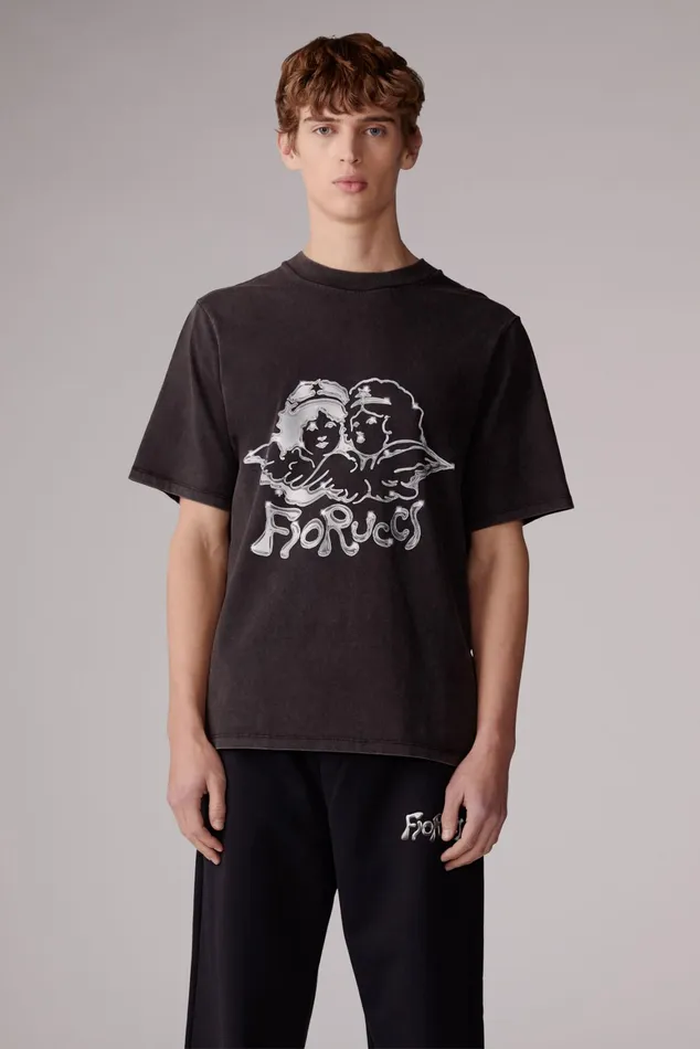 Men Fiorucci TShirts and Tops Chrome Angels TShirt Black Men Fiorucci TShirts and Tops Chrome Angels TShirt Black