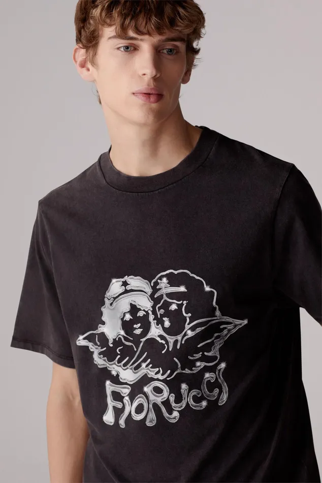 Men Fiorucci TShirts and Tops Chrome Angels TShirt Black Men Fiorucci TShirts and Tops Chrome Angels TShirt Black