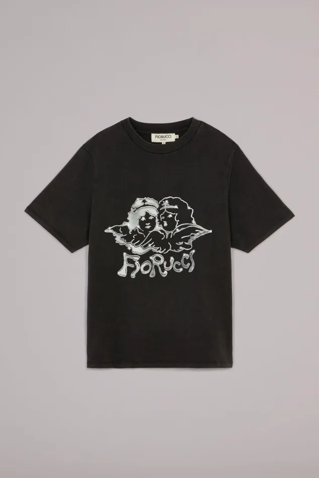 Men Fiorucci TShirts and Tops Chrome Angels TShirt Black Men Fiorucci TShirts and Tops Chrome Angels TShirt Black