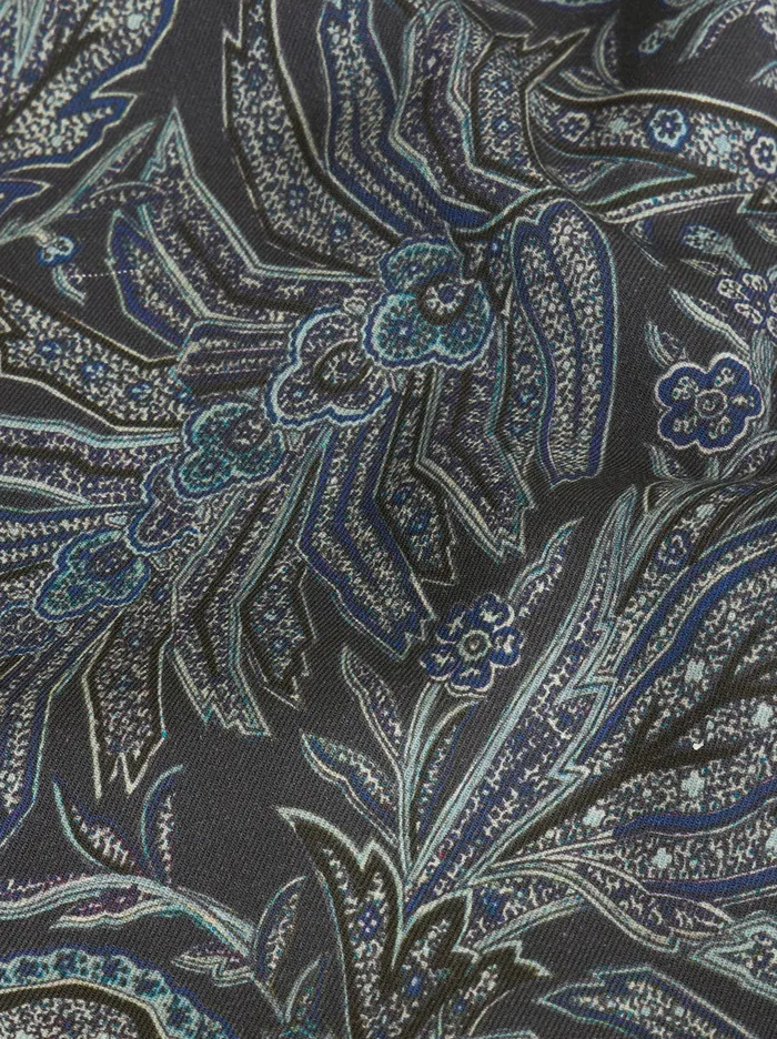 Men Flat Trousers In Virgin Wool Etro Trousers