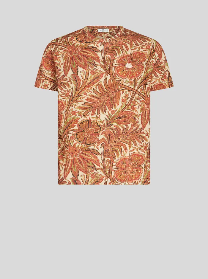 Men Floral Foliage TShirt Etro TShirts