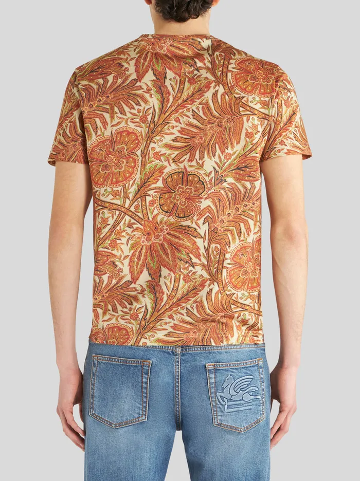 Men Floral Foliage TShirt Etro TShirts