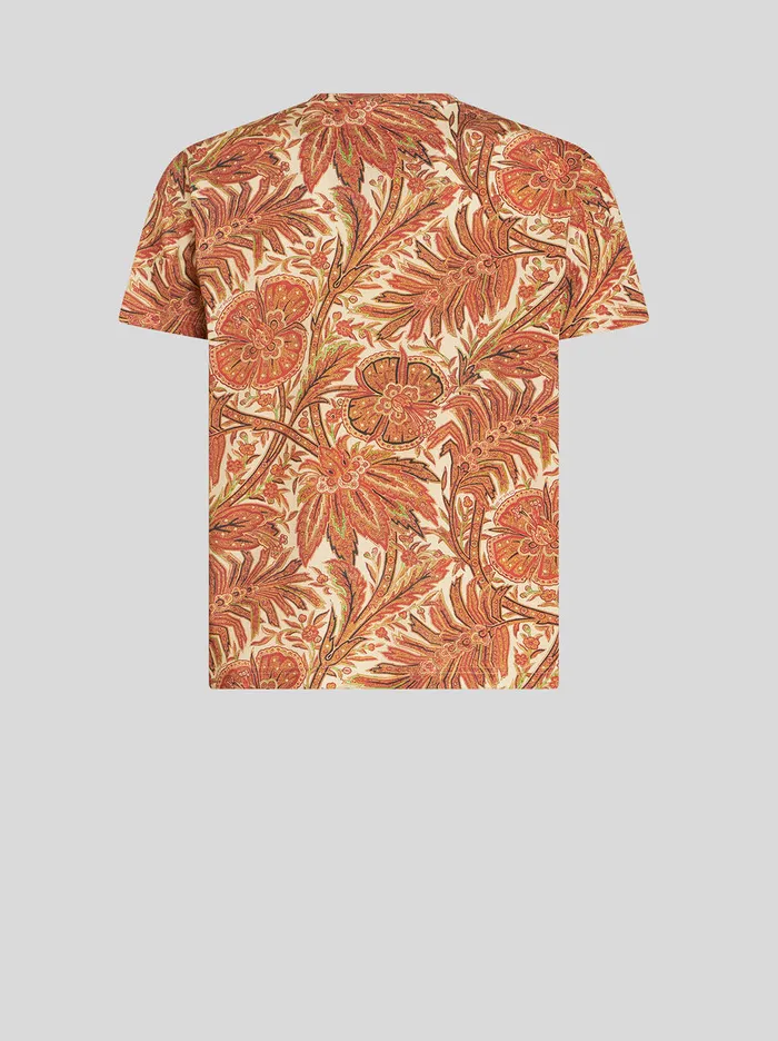 Men Floral Foliage TShirt Etro TShirts