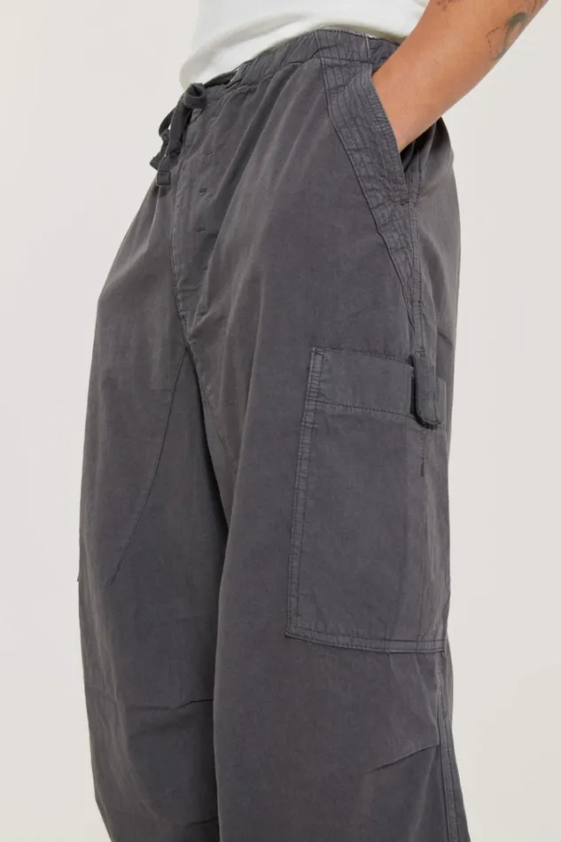 Men Grey Military Oversized Cargo Pants Jaded London Parachute Pants