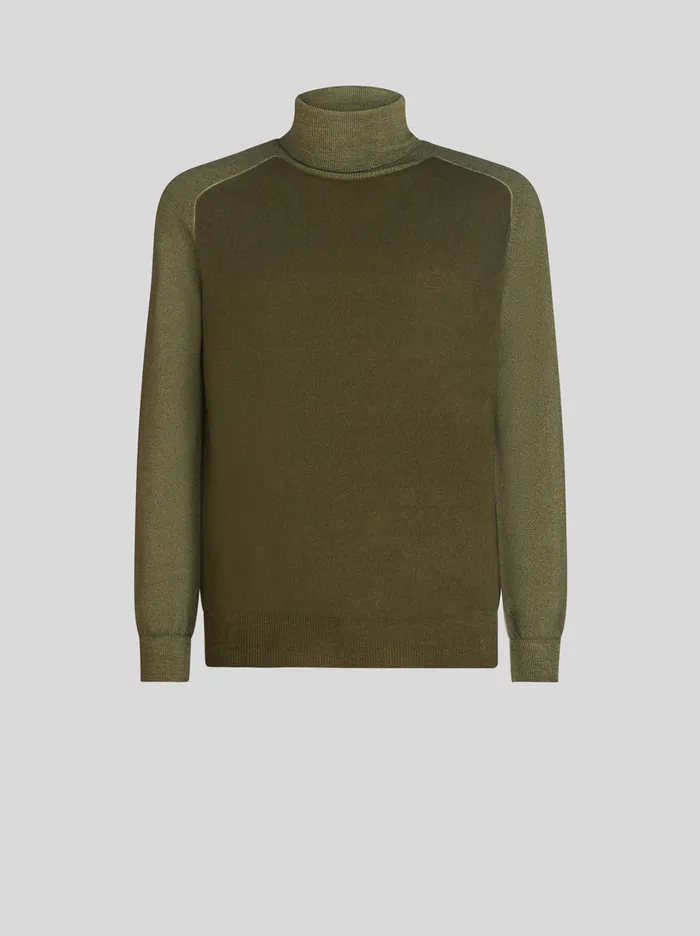 Men High Neck Jumper With Logo Etro Knitwear