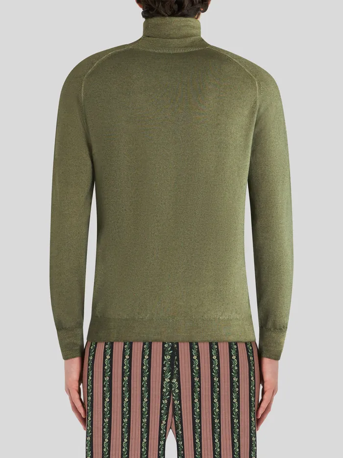 Men High Neck Jumper With Logo Etro Knitwear