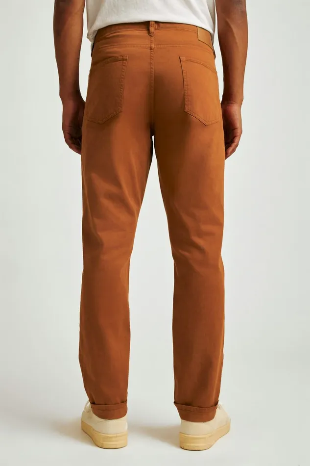 Men Italian Brushed 5Pocket Pants Sequoia Brown Bonobos Jeans