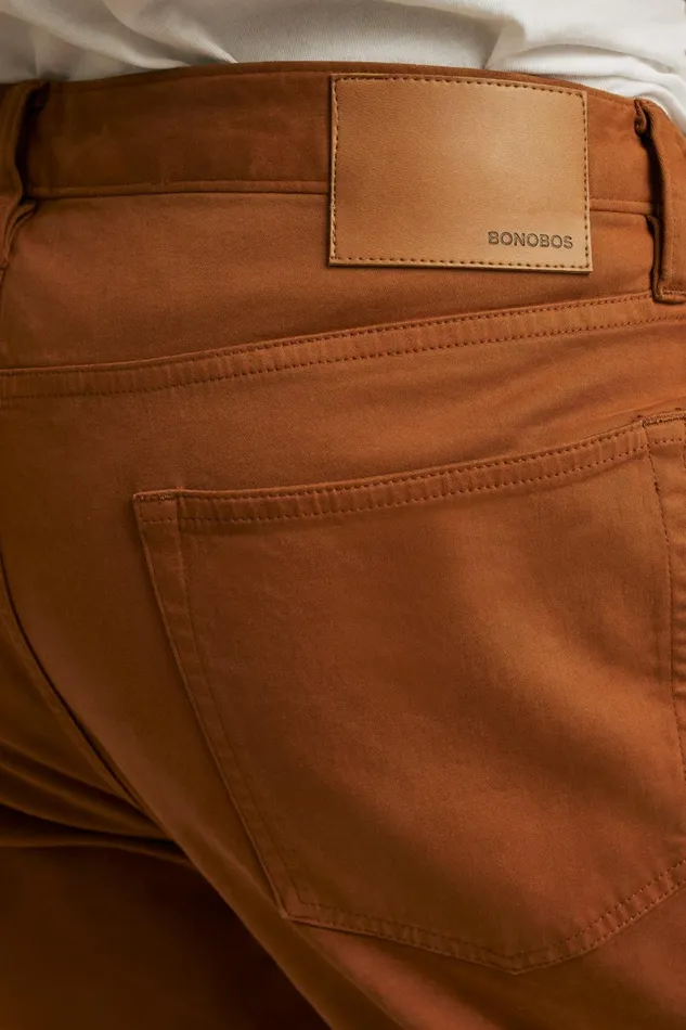 Men Italian Brushed 5Pocket Pants Sequoia Brown Bonobos Jeans