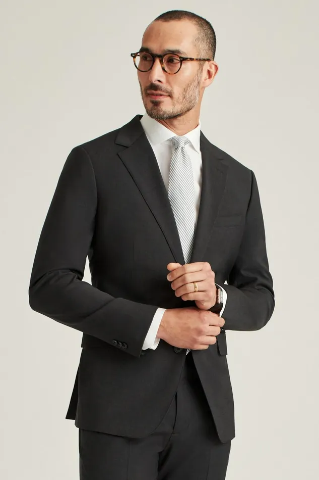 Men Italian Performance Suit Mason Solid Charcoal Bonobos Suits