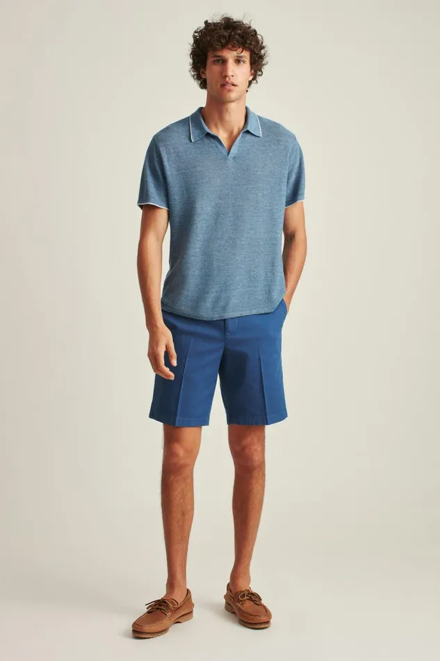 Men Italian Stretch Chino Shorts True Blue Bonobos Chino Shorts