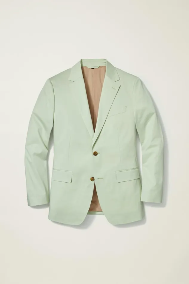 Men Italian Stretch Cotton Suit Jacket Mint Green Bonobos Blazers and Sport Coats