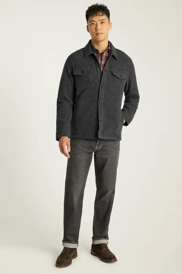 Men Italian Wool Jacket Charcoal Bonobos Overshirts