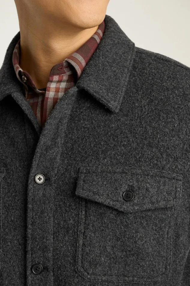 Men Italian Wool Jacket Charcoal Bonobos Overshirts